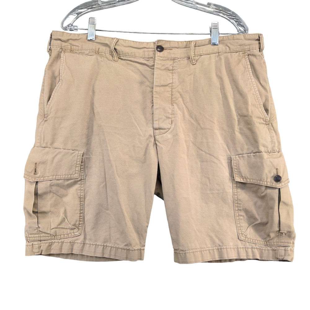Label of Graded Goods Mens Cargo Shorts Tan Size 36 Pockets Cotton